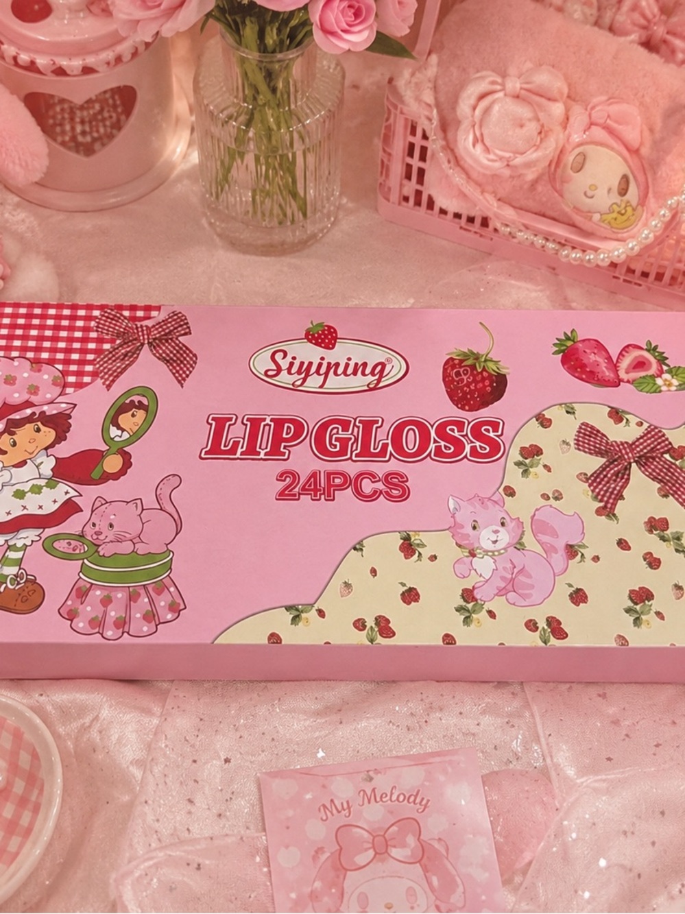 24 pcs-Strawberry shortcake Lip Gloss Set -  lipliners cute girl gloss gift lot